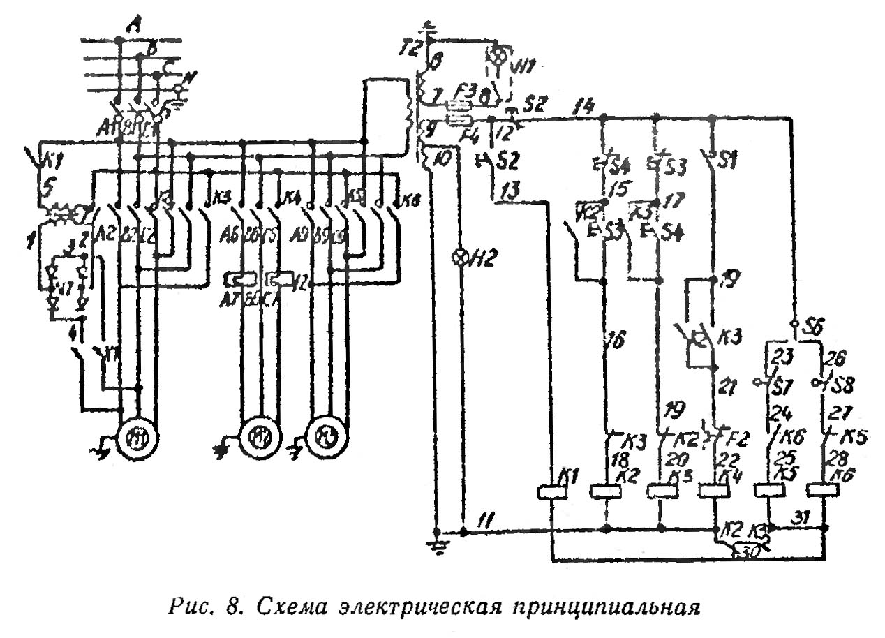 2Н118-1 Схема Електричний свердлильний верстат